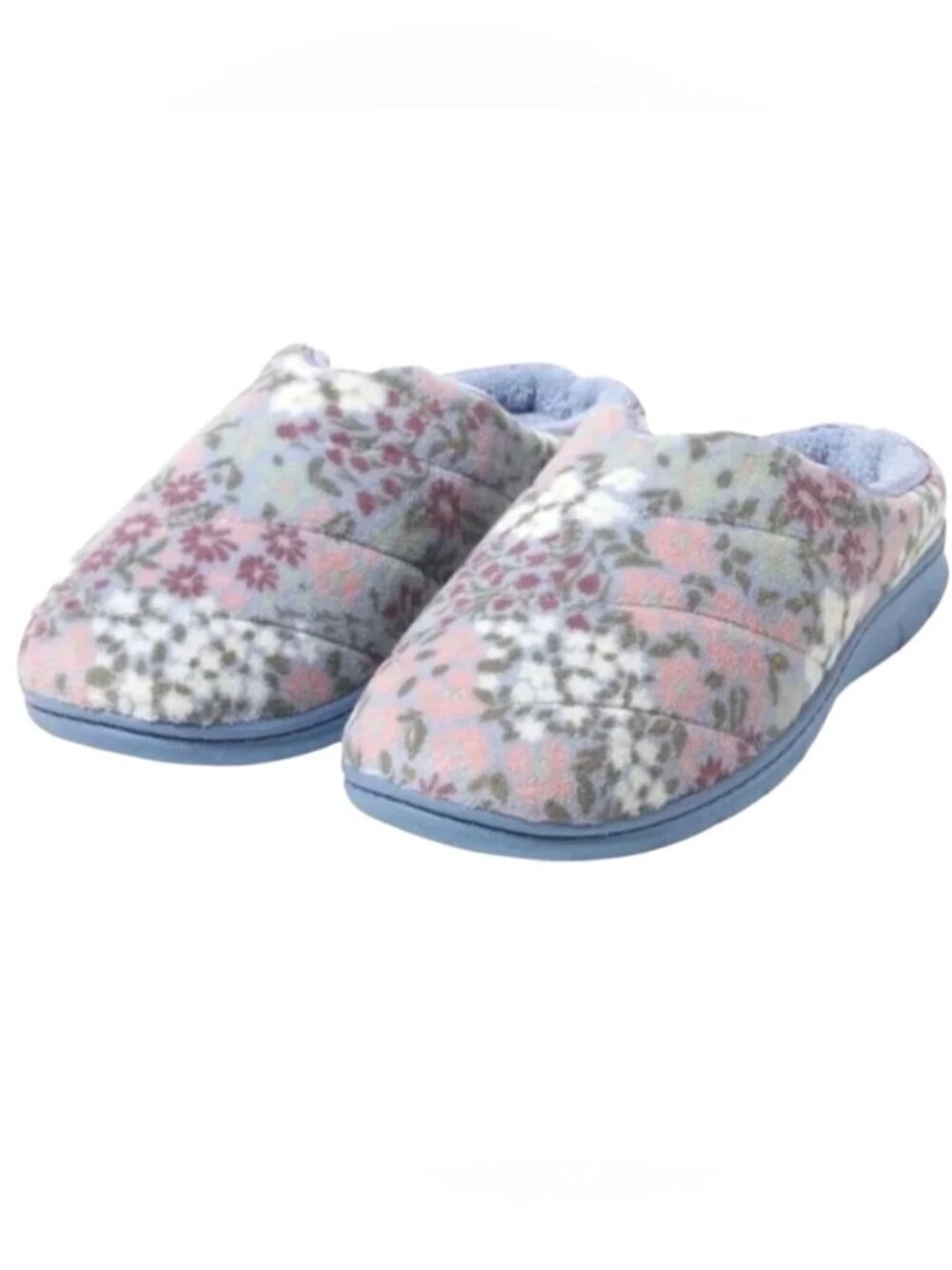 NWT Dearfoams Women's Indoor Outdoor Memory Foam Floral Slipper Size XL (11/12)